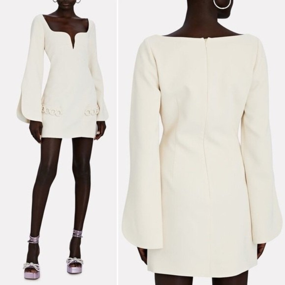 Alexis Cream Azize Split Sleeve Chain Mini Dress Size Small - Picture 14 of 16